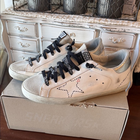 Golden Goose Shoes - Golden Goose Superstar Classic Dotted Star Size 40